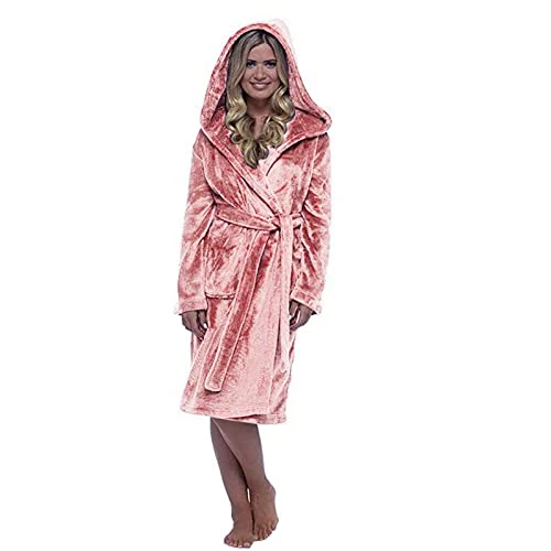 Dressing Gown Men Women Super Soft Fluffy Loungewear Cartoon Soft Plush Hooded Luxury Bathrobe Warm Fitted Nightwear for All Seasons UK