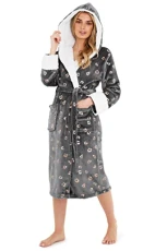 Dressing Gown Women, Fluffy Bath Robes for Women, Gifts for Her (S, Grey Rose Gold) Dressing Gown Women, Fluffy Bath Robes for Women, Gifts for Her (S, Grey Rose Gold)