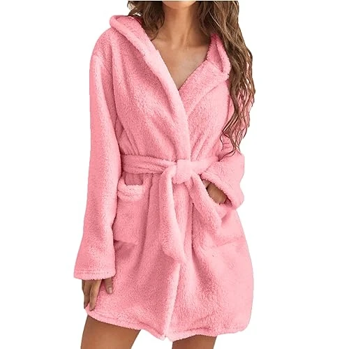 Dressing Gown Women's Fluffy Green Women's Nightdress Long 2023 Summer Home Decorated Bathrobes Absorbent Simple Bath Towels Comfortable Women's Pyjamas Blouse Transparent, pink, S