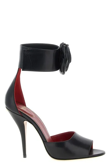 Drip Rose sandals - Black