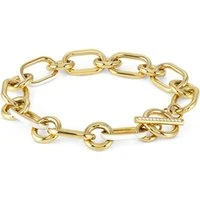 Drusilla Gold + White T-Bar Bracelet - 21cm