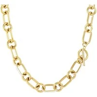 Drusilla Gold + White T-Bar Necklace - 46cm