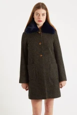 Dryden Warwick Check Coat - Navy