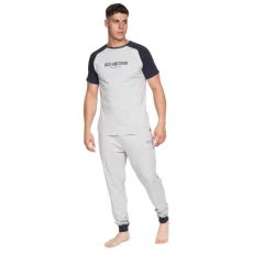 Duck & Cover Mens Nightwear Pyjamas Set Cotton Top Bottom Loungewear Casual(M,VIANNEY/GREY MARL) Duck & Cover Mens Nightwear Pyjamas Set Cotton Top Bottom Loungewear Casual(M,VIANNEY/GREY MARL)