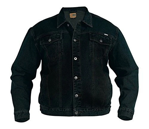 Duke Big Mens Kingsize Black Denim Jacket (1XL-6XL)