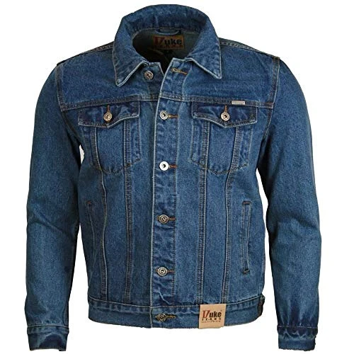 Duke Denim Trucker Jacket Blue Mens Large