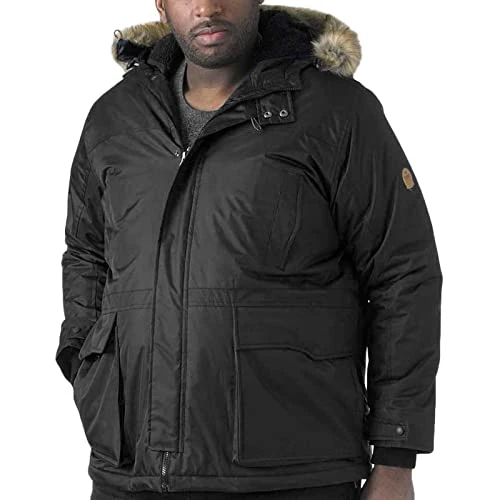 Duke  Lovett Mens King Size Parka Style Jacket - Black - 8XL