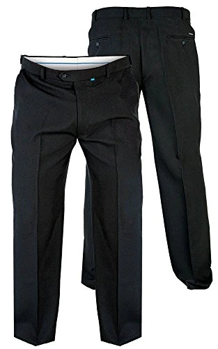 Duke Men's D555 Max Flexi Waist Trouser-Black-44W X 34L