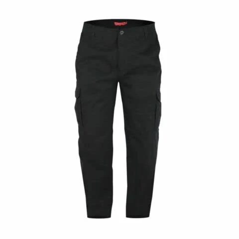 Duke Mens Kingsize Cargo Trousers Pants with Belt Loop & Pockets Black 56 Waist Long Leg (Robert)