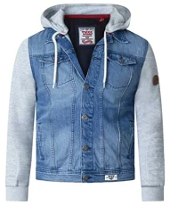 Duke Men's Lester Tall Contrast Sleeve Denim Jacket - Blue - 1XLT Duke Men's Lester Tall Contrast Sleeve Denim Jacket - Blue - 1XLT