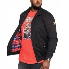 Duke Mens Windsor Big Tall Bomber Jacket - Black - 6XL Duke Mens Windsor Big Tall Bomber Jacket - Black - 6XL
