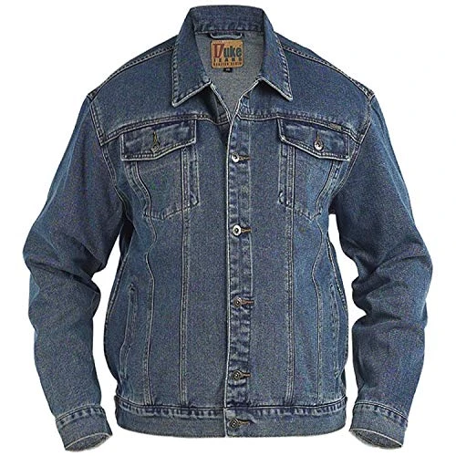 DUKE WESTERN STYLE TRUCKER DENIM JACKET IN STONEWASH BLUE CHEST SIZE 1XL TO 6XL