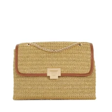 Dune DORCHSO Small Raffia Chain Shoulder Bag One Size Dune DORCHSO Small Raffia Chain Shoulder Bag One Size
