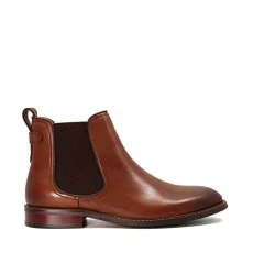 Dune Mens Character Casual Chelsea Boots Size UK 6 Flat Heel Tan