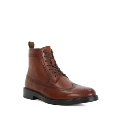 Dune Mens Marlon Brogue Detail Lace Up Formal Boots Size UK 8 Lace Up Boots Tan
