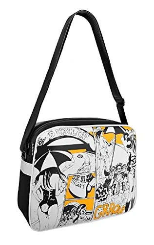 Dunlop Comic Character Unisex Mens Womens Sports Messenger School College Gym Bag White