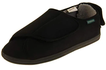Dunlop Mens Black Ortho Slippers, Black, 10 UK Dunlop Mens Black Ortho Slippers, Black, 10 UK