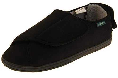 Dunlop Mens Black Ortho Slippers, Black, 10 UK