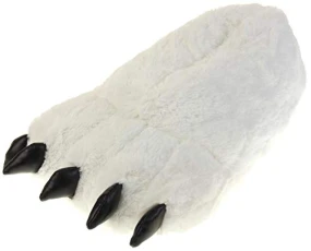 Dunlop Mens Dino Faux Fur Monster Claws Novelty Slippers White Claw UK 8-9 (M) Dunlop Mens Dino Faux Fur Monster Claws Novelty Slippers White Claw UK 8-9 (M)