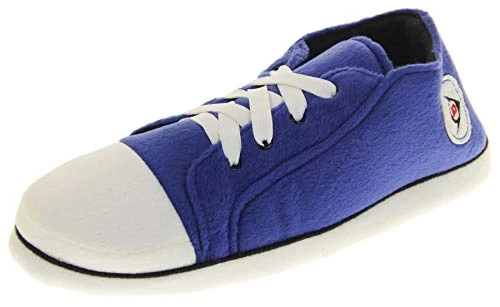 Dunlop Mens Low Top Sneaker Warm Fleece Novelty Slippers Trainer Slippers Blue Size UK 12 (XL)