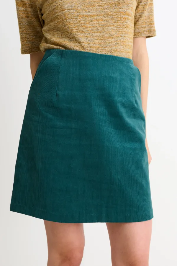 Dylan Babycord Mini Skirt Teal