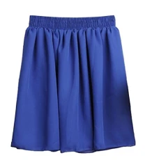 e Women Skirt Chiffon Short Skirt Pleated Summer Mini Dress Tulle Skirt Cocktail Dress Party Skirt (Blue)