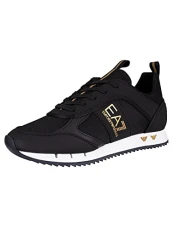 EA7 Men's Side Logo Synthetic Trainers, Black, 7.5 UK EA7 Men's Side Logo Synthetic Trainers, Black, 7.5 UK