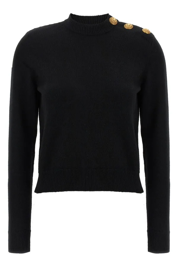 Eco-Cashmere Button Sweater - 38 FR