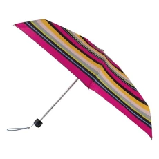 ECO XTRA STRONG Mini Magenta Block Stripe Print Umbrella