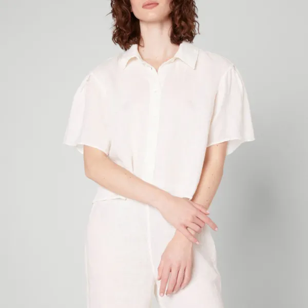 Ecru Ivybo Linen Shirt - Cream