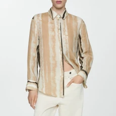 Ecru Printed Blouse - Cream