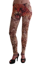 Eden Womens Print Trouser Leggings Tiger Eden Womens Print Trouser Leggings Tiger
