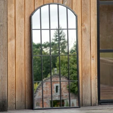 Edney Outdoor Mirror Black 1400x650mm