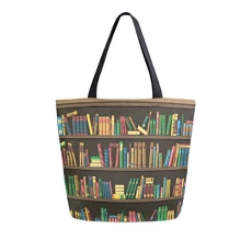 Education Library Book Store Grocery Reusable Tote Bag Women Large Casual Handbag Shoulder Bags for Shopping Groceries Travel Outdoors Education Library Book Store Grocery Reusable Tote Bag Women Large Casual Handbag Shoulder Bags for Shopping Groceries Travel Outdoors