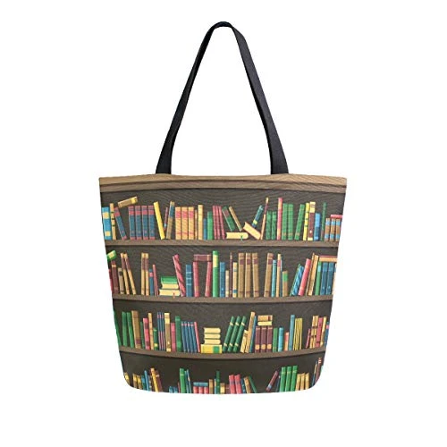 Education Library Book Store Grocery Reusable Tote Bag Women Large Casual Handbag Shoulder Bags for Shopping Groceries Travel Outdoors