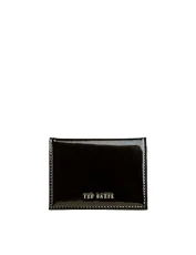 Eellsa poppered Patent Leather Leather Oyster Card Holder in Black