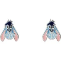 Eeyore Enamel Stud Earrings - Silver