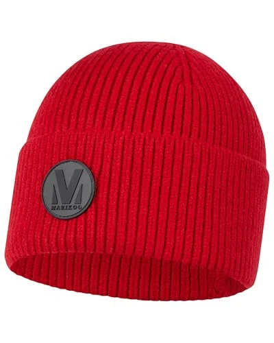 Effelin Women's Warm Winter Knitted Beanie Hat 16 M, Salsa Red, M
