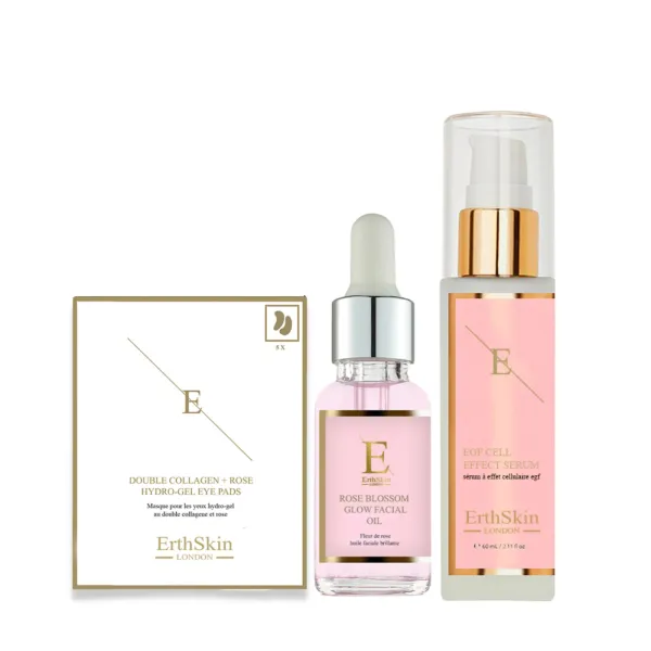 EGF CELL EFFECT SERUM 60ML + Facial Oil 30ml + Eye Pads - Black