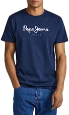 Eggo Men's T-Shirt Regular Fit Short Sleeve Blue (Navy), L