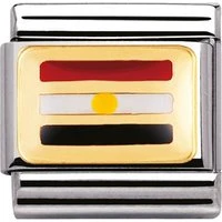 Egypt Flag Charm - Stainless Steel