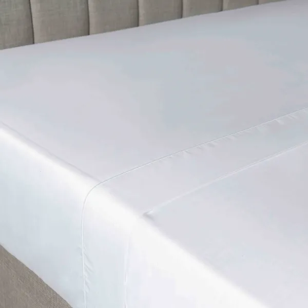 Egyptian Cotton 400 Thread Count Flat Sheet Double White