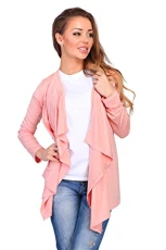 Elegance Waterfall Women's Cardigan Blazer Bolero Style 0526 Peach