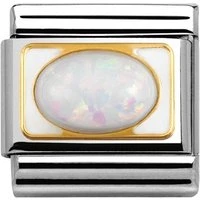 Elegance White Opal Link - White