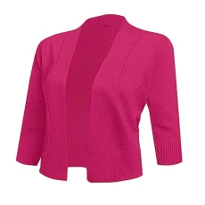 Elegant Cardigans Women's Knitwear Solid Colour Elegant Simple Versatile Short Coat Ladies Cardigan Ladies Rust Red, Hot Pink, XXL
