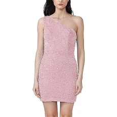 Elegant Plain Off-the-Shoulder Sleeveless Evening Dress with Sequins for Class Reunion Wedding Dresses One Shoulder Wrap Dresses for Women Dresses with Sequins, RD2, L