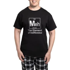 Element Meh Men's Dark Pajamas Men's Novelty Pyjama Set, Comfortable PJ Sleepwear