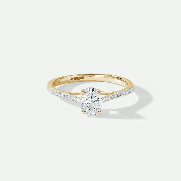 Elena | 9ct Yellow Gold 075ct tw Lab Grown Diamond Ring - Size P