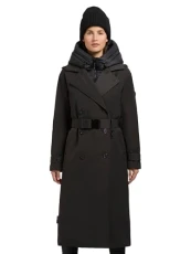 Elena-YM Women's Winter Warm Trench Coat with Waist Belt and Removable Collar XS-XXL, Space Grey, L Elena-YM Women's Winter Warm Trench Coat with Waist Belt and Removable Collar XS-XXL, Space Grey, L