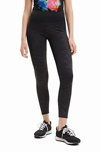 Elisabet Black Logo Sports Leggings 23SWKK05